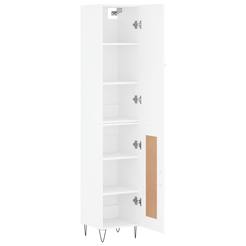 vidaXL Buffet haut Blanc 34,5x34x180 cm Bois d'ingénierie