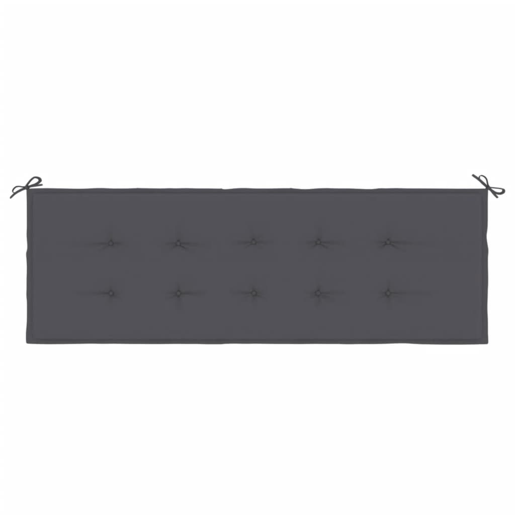 vidaXL Coussin de banc de jardin anthracite 150x50x3 cm tissu oxford