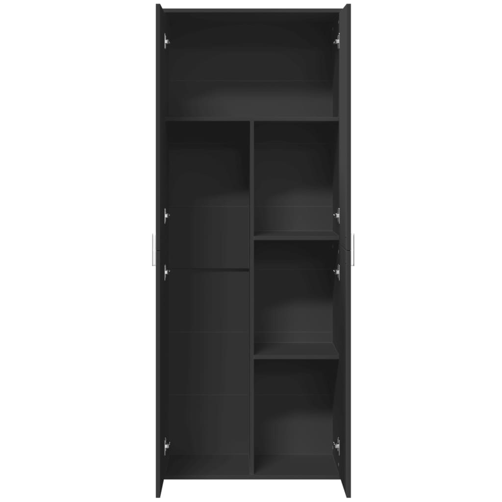 vidaXL Buffet haut noir 70x35x180 cm bois d'ingénierie