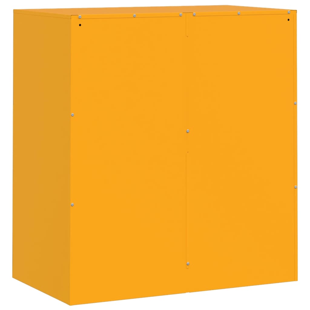 vidaXL Buffet jaune moutarde 67x39x73 cm acier