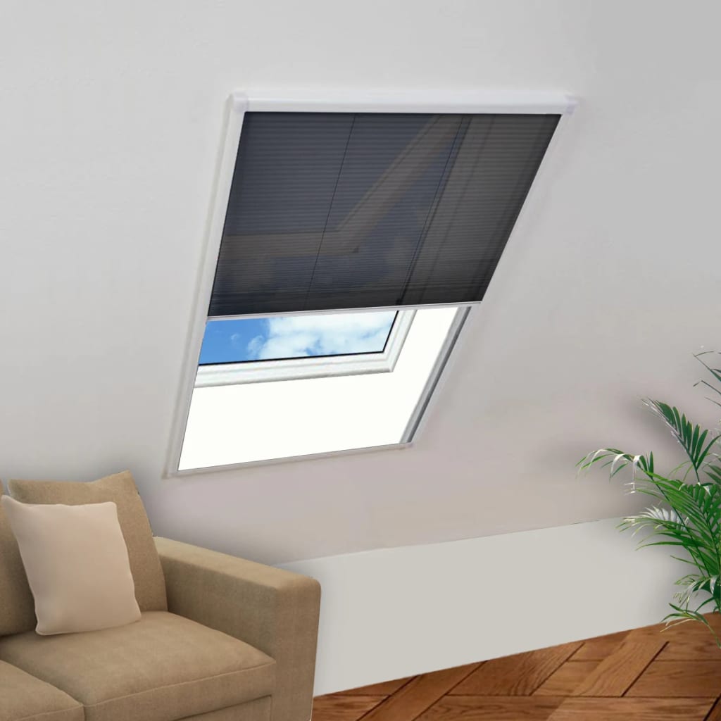 vidaXL Moustiquaire plissée pour fenêtre Aluminium 80 x 100 cm