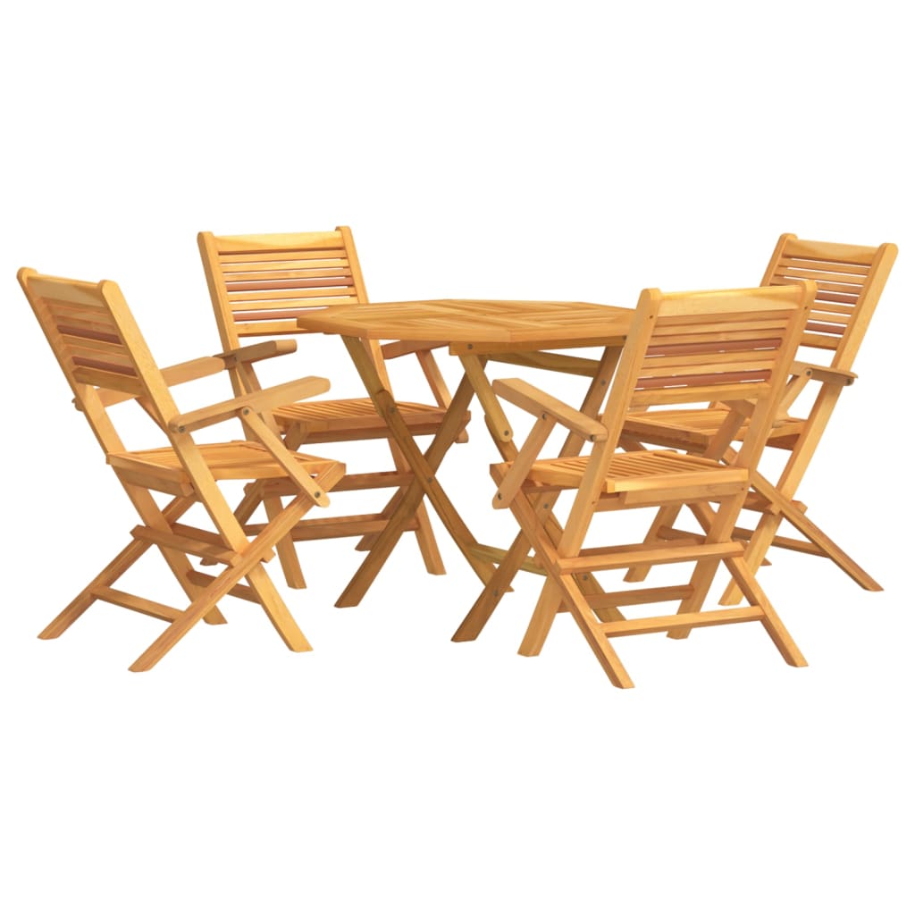 vidaXL Ensemble à manger de jardin 5 pcs Bois de teck massif