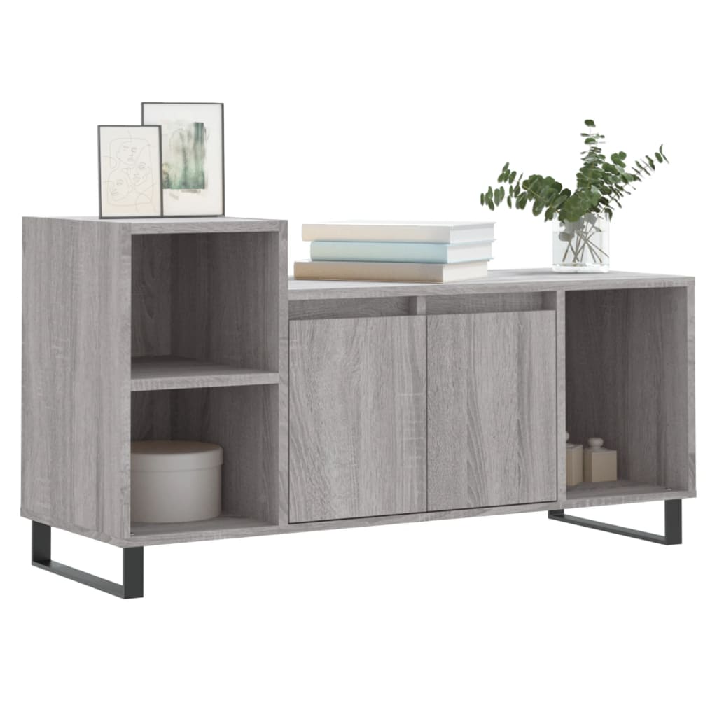 vidaXL Meuble TV Sonoma gris 100x35x55 cm Bois d'ingénierie