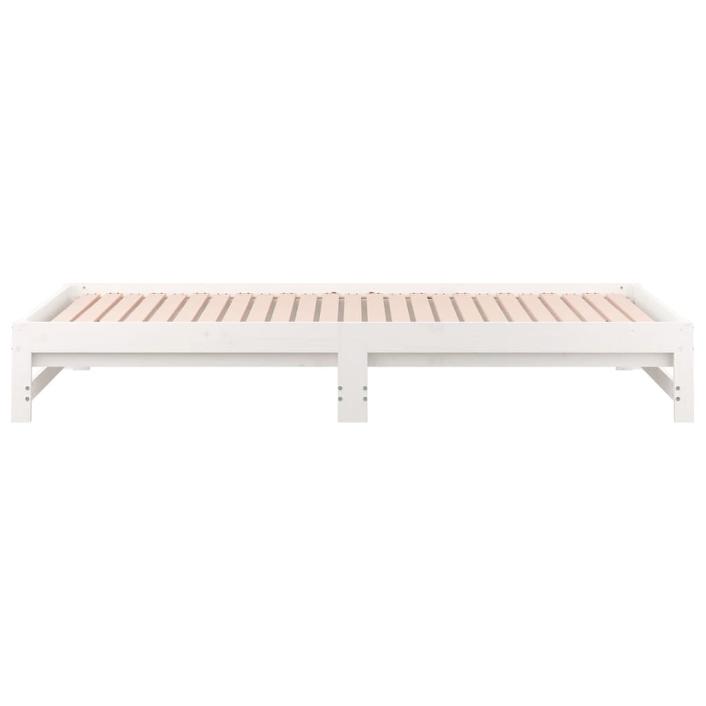 vidaXL Lit coulissant sans matelas blanc 2x(90x190) cm