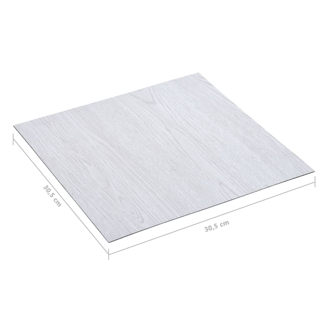 vidaXL Planches de plancher autoadhésives 5,11 m² PVC Blanc