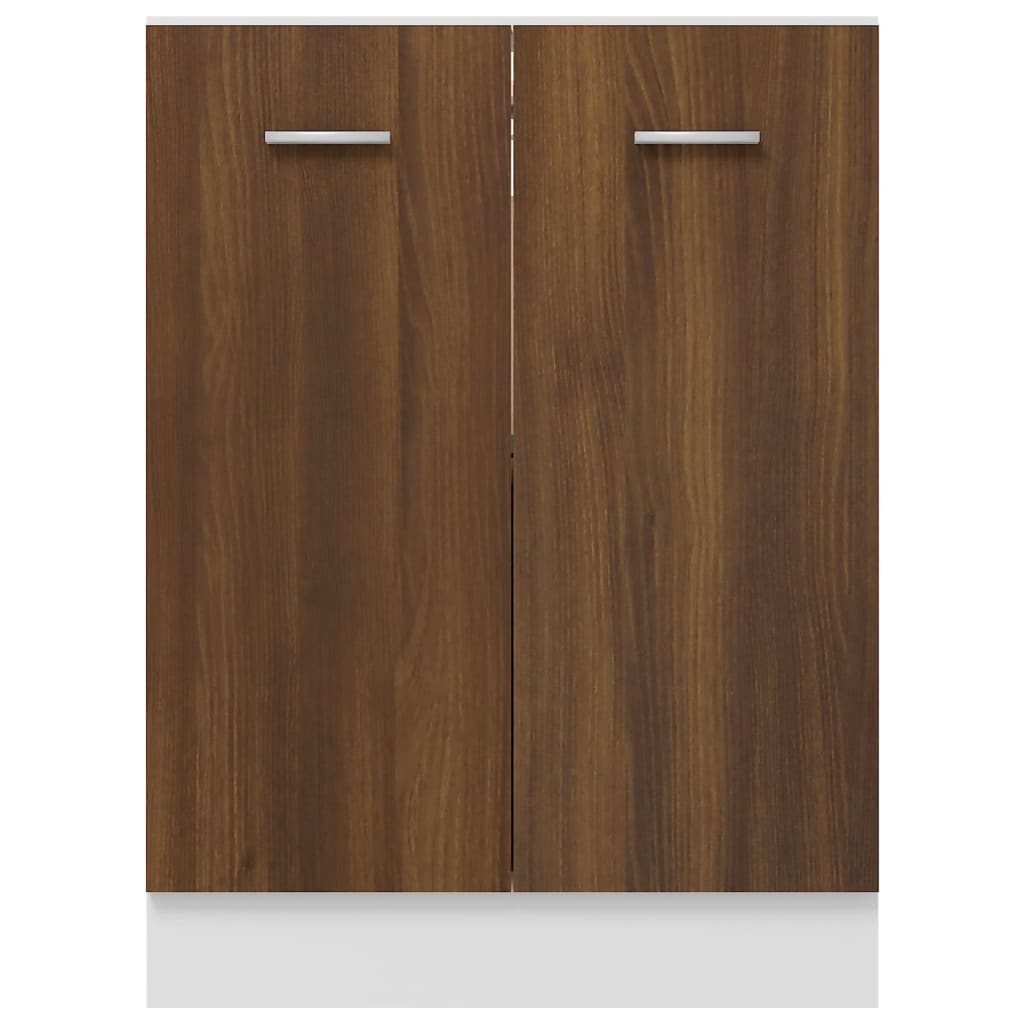 vidaXL Armoire de plancher Chêne marron 60x46x81,5cm Bois d'ingénierie