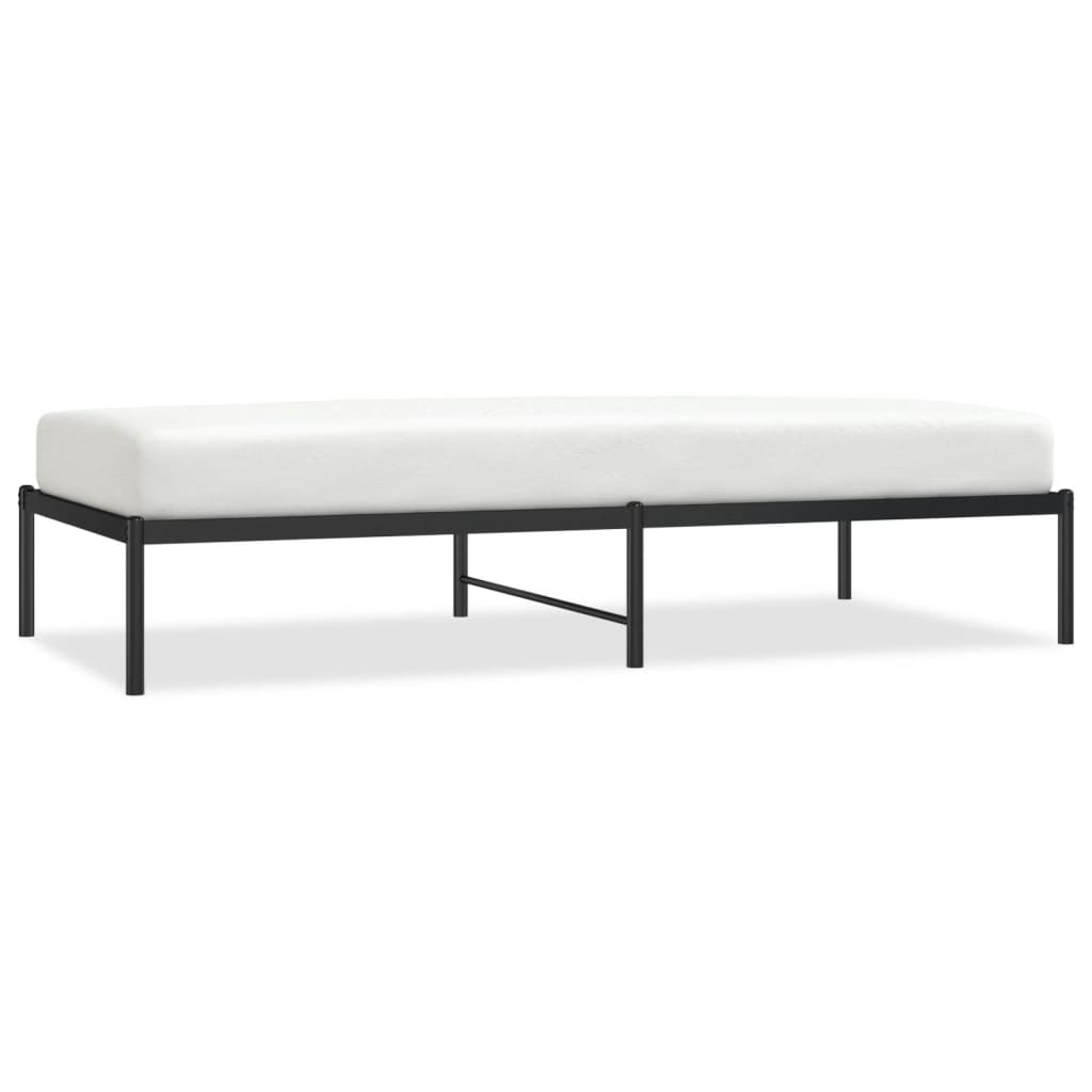 vidaXL Cadre de lit métal sans matelas noir 90x190 cm