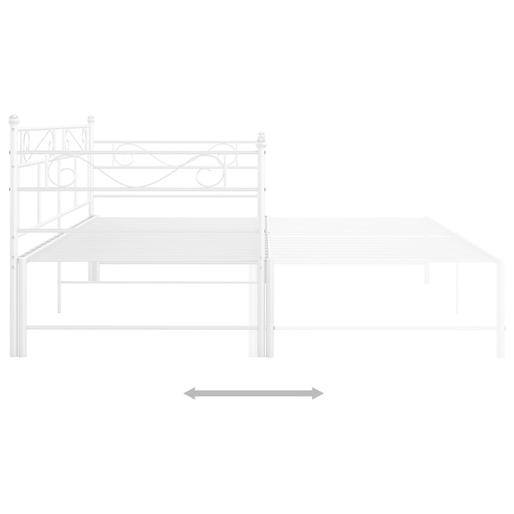 vidaXL Cadre de canapé-lit extensible sans matelas blanc 90x200 cm