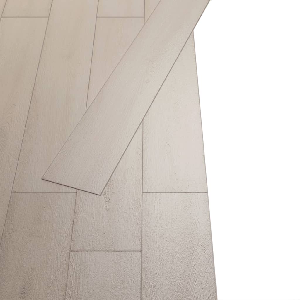 vidaXL Planche de plancher PVC autoadhésif 5,21 m² 2 mm Blanc chêne