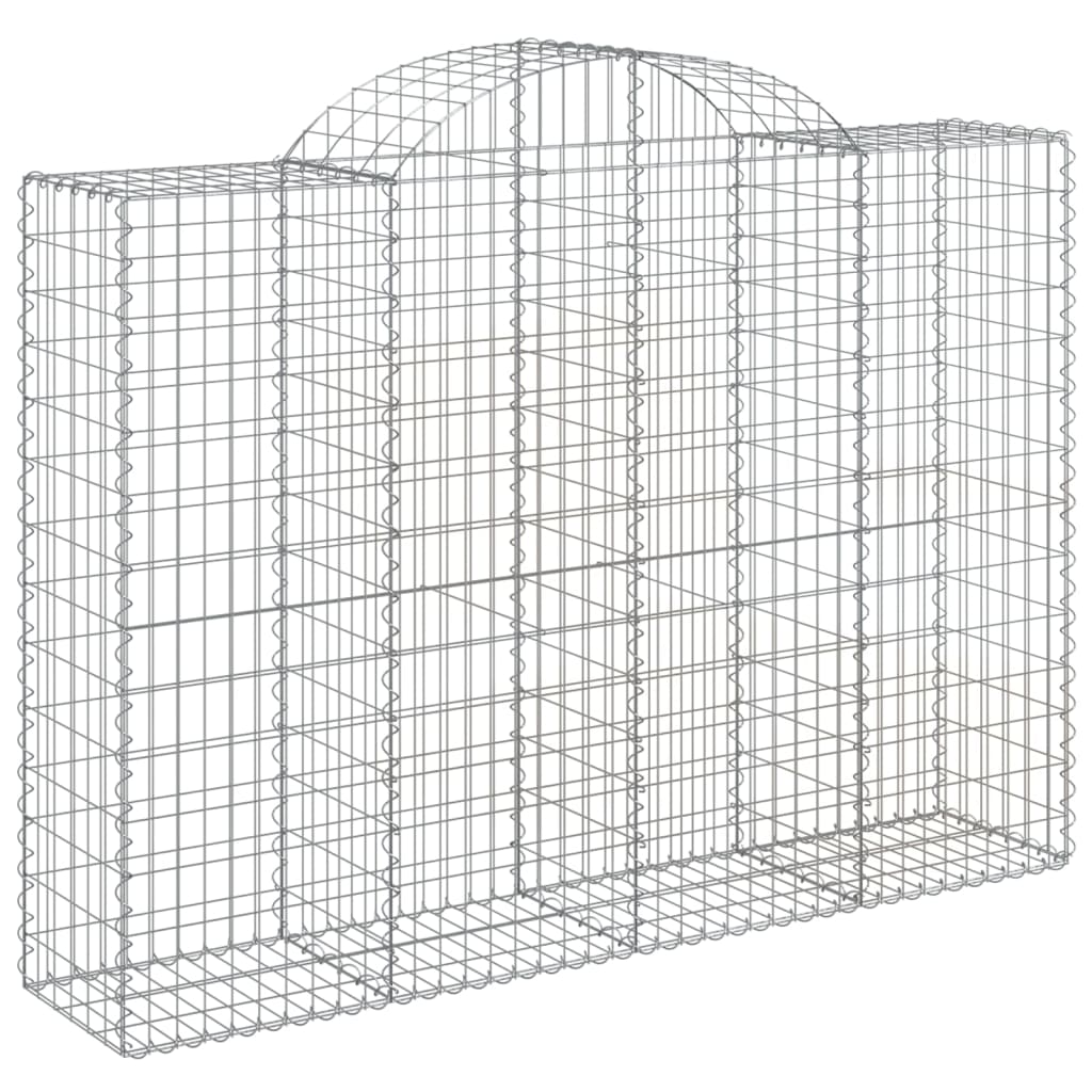 vidaXL Paniers à gabions arqués 15 pcs 200x50x140/160 cm Fer galvanisé