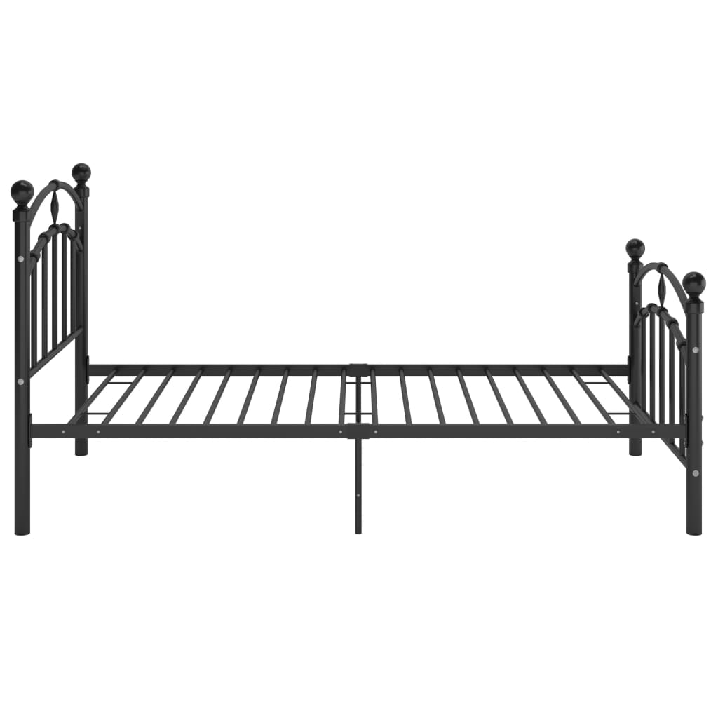 vidaXL Cadre de lit sans matelas noir métal 100x200 cm