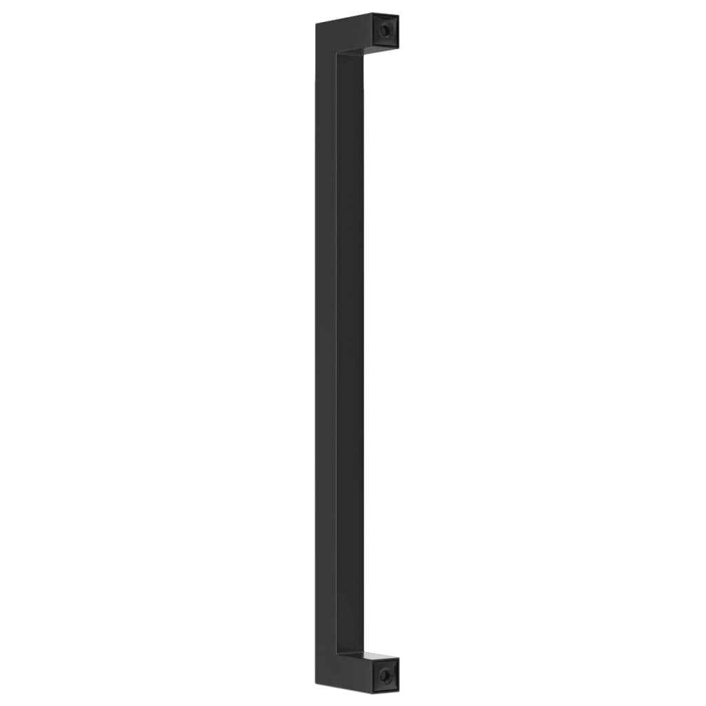 vidaXL Poignées d'armoire 5 pcs noir 224 mm acier inoxydable