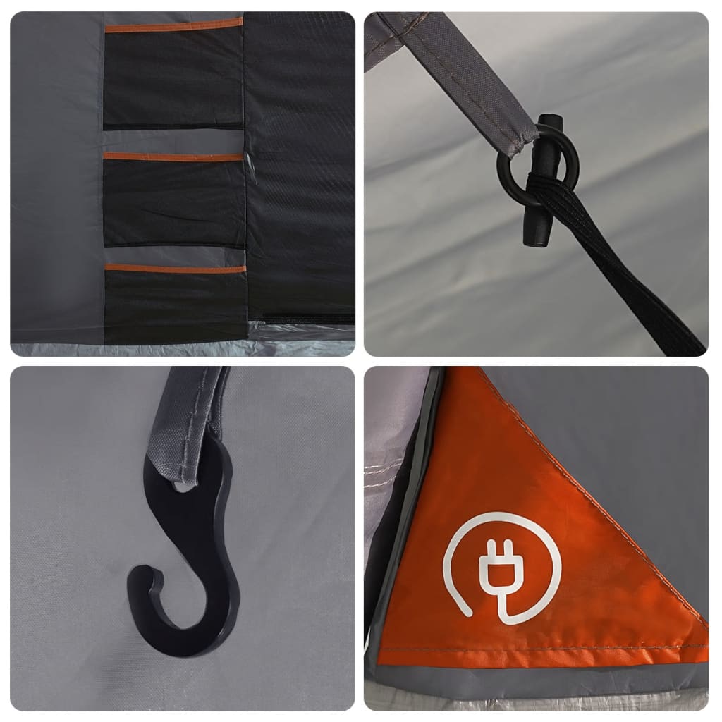 vidaXL Tente de camping 8 personnes orange imperméable