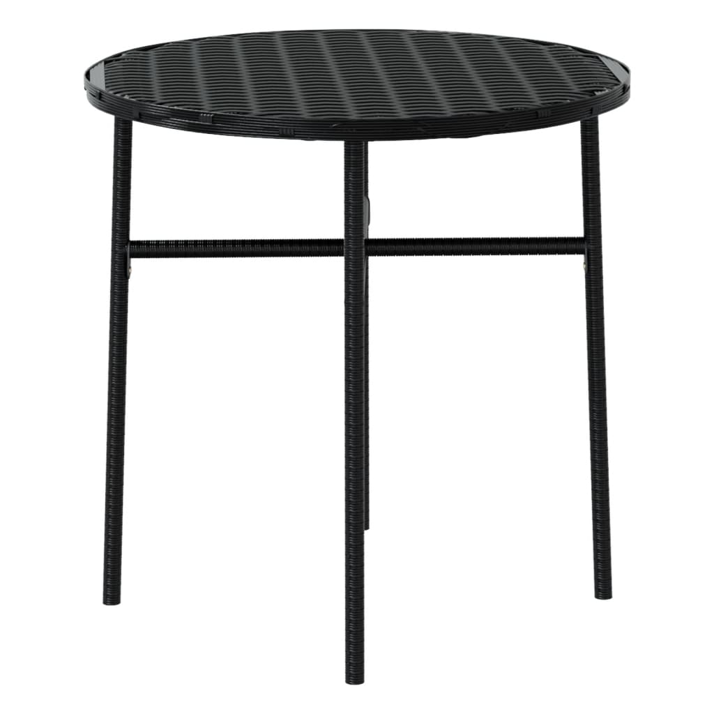 vidaXL Ensemble à manger de jardin 3 pcs Résine tressée Noir