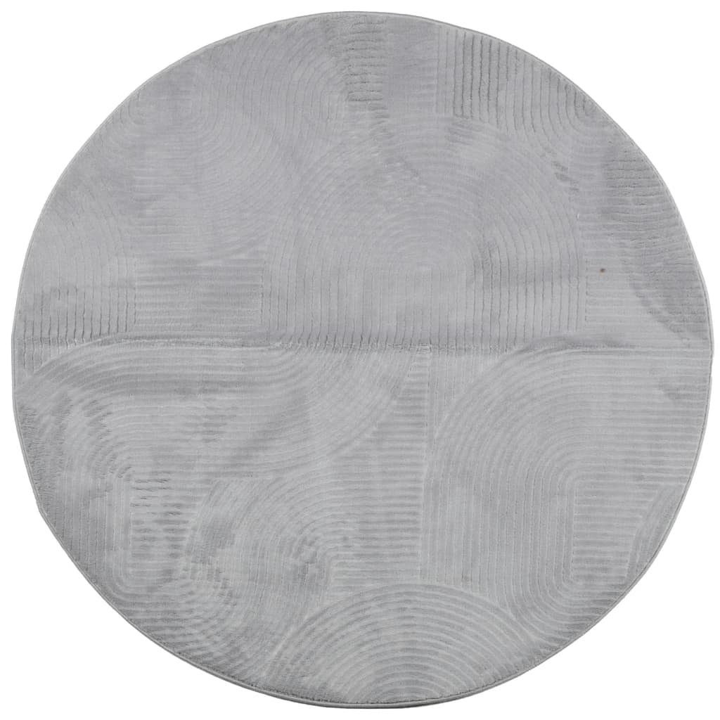 vidaXL Tapis IZA poils courts style scandinave gris Ø 120 cm