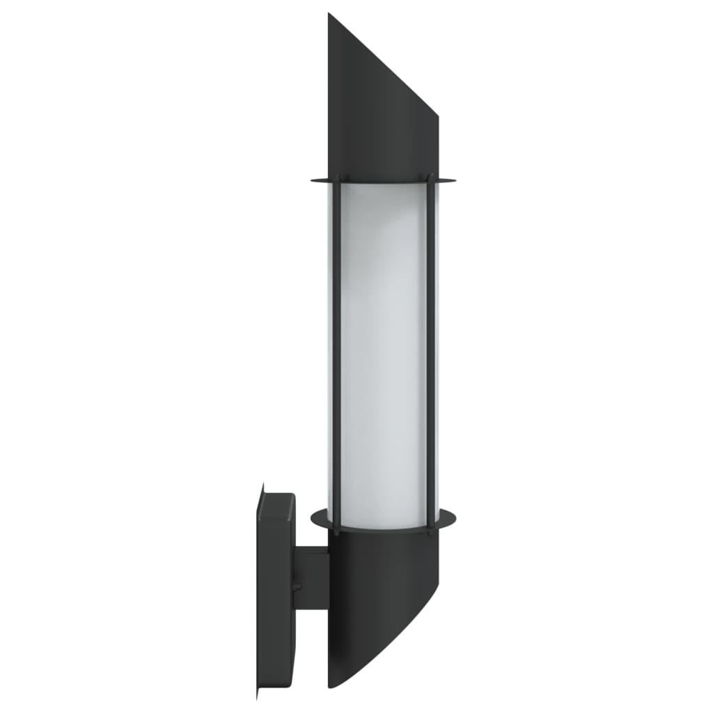 vidaXL Applique murale d'extérieur noir acier inoxydable