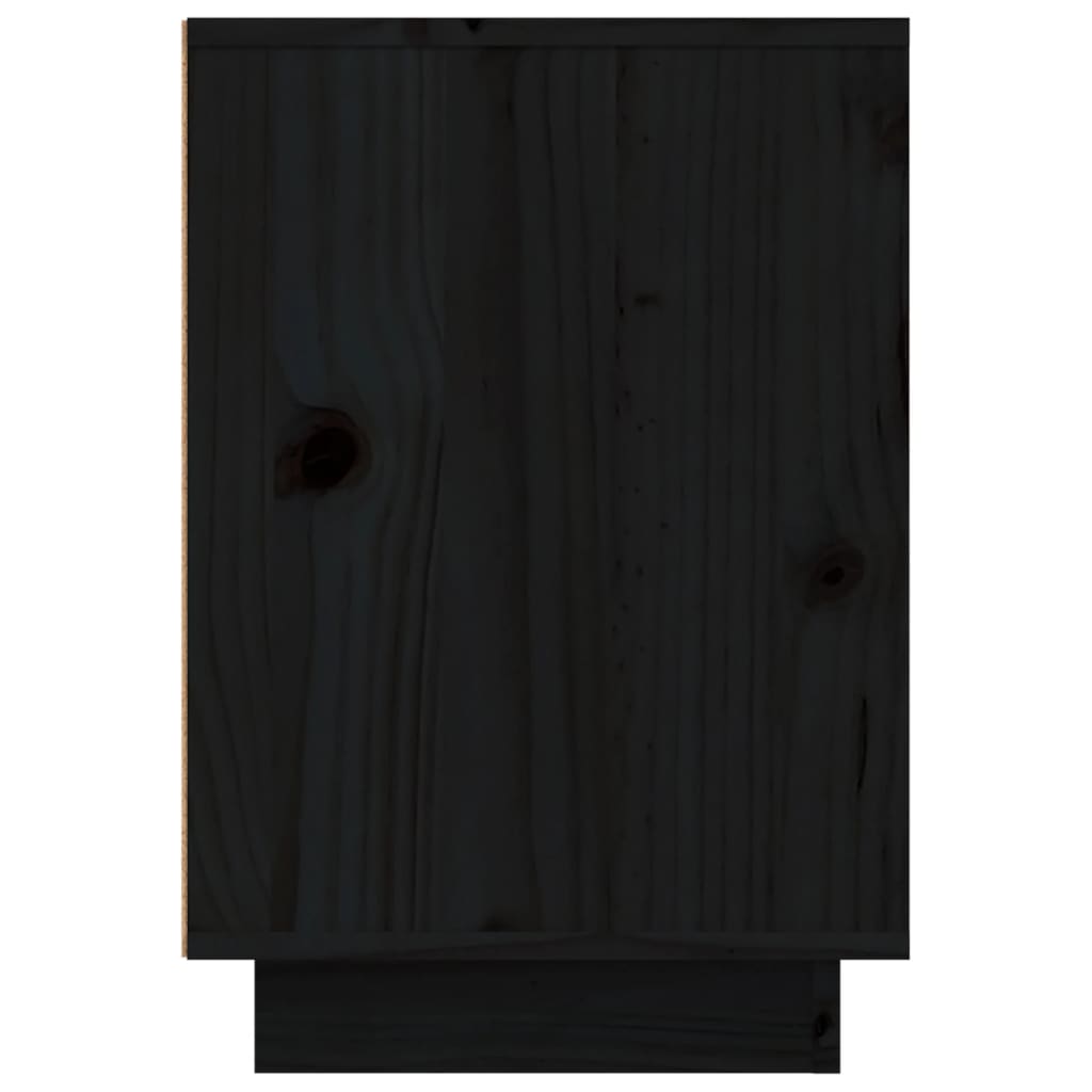 vidaXL Tables de chevet 2 pcs Noir 50x34x50 cm Bois de pin massif