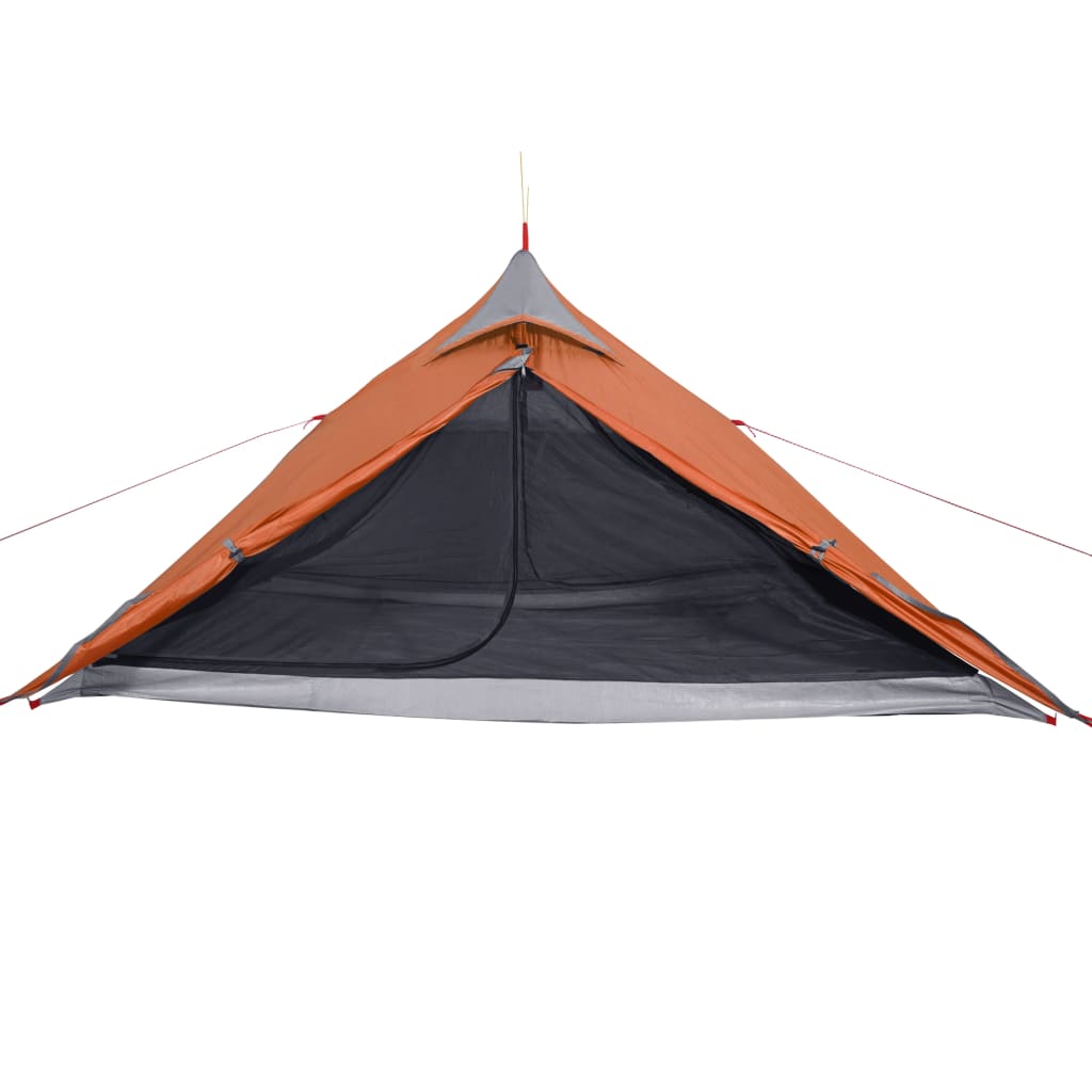 vidaXL Tente de camping tipi 1 personne orange imperméable