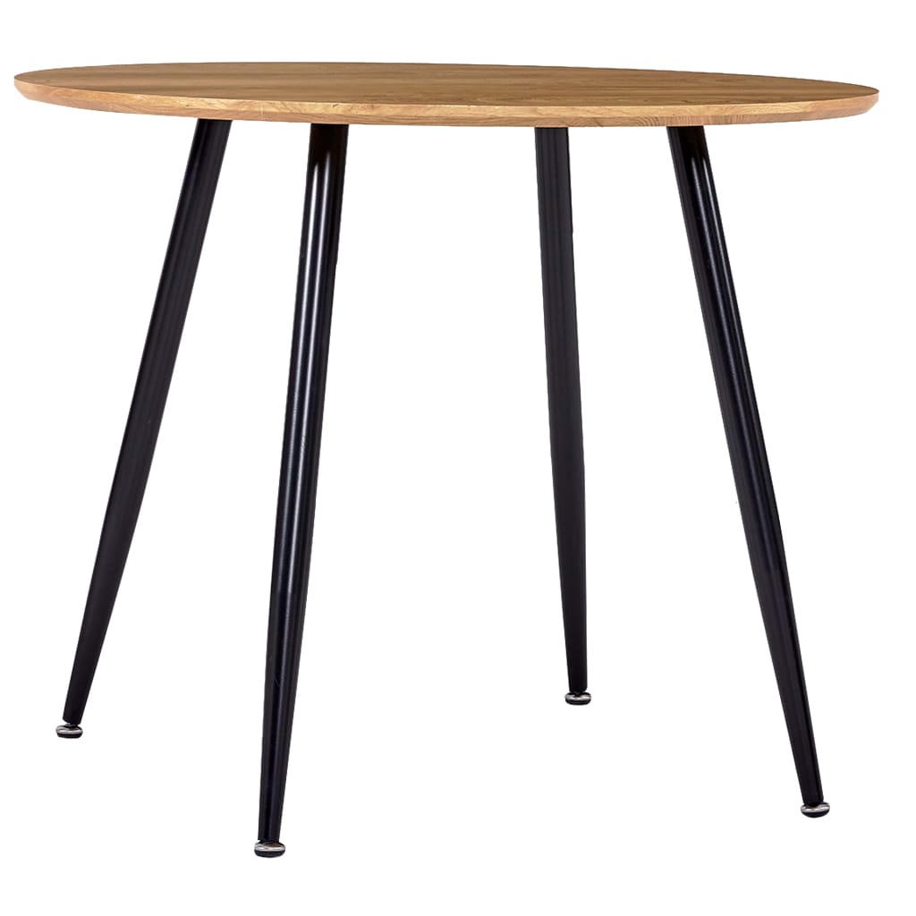 vidaXL Table de salle à manger Chêne et noir 90x73,5 cm MDF
