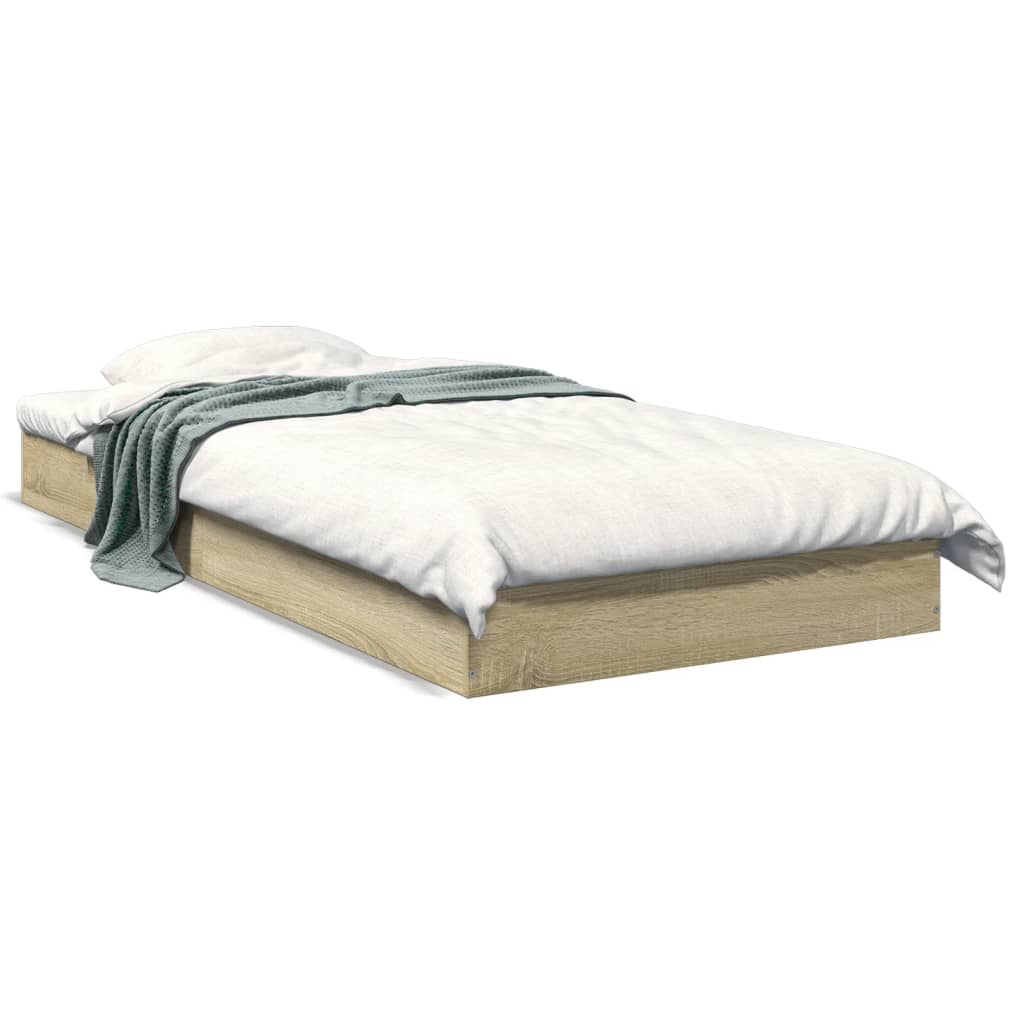 vidaXL Cadre de lit sans matelas chêne sonoma 75x190 cm