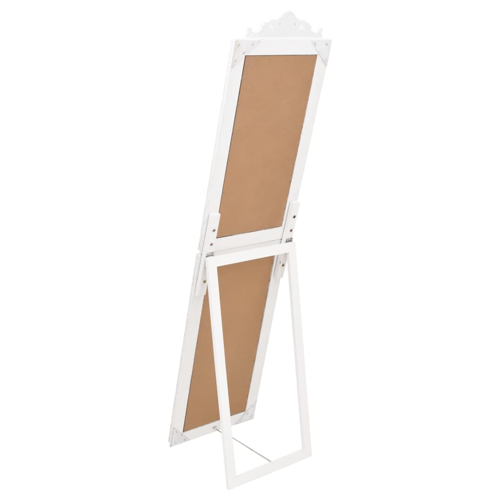 vidaXL Miroir sur pied Blanc 50x200 cm