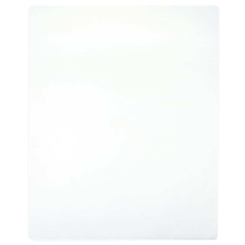 vidaXL Draps-housses Jersey 2 pcs Blanc 140x200 cm Coton