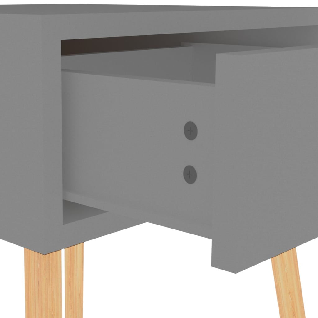 vidaXL Tables de chevet 2 pcs Gris 40x40x56 cm Bois d'ingénierie