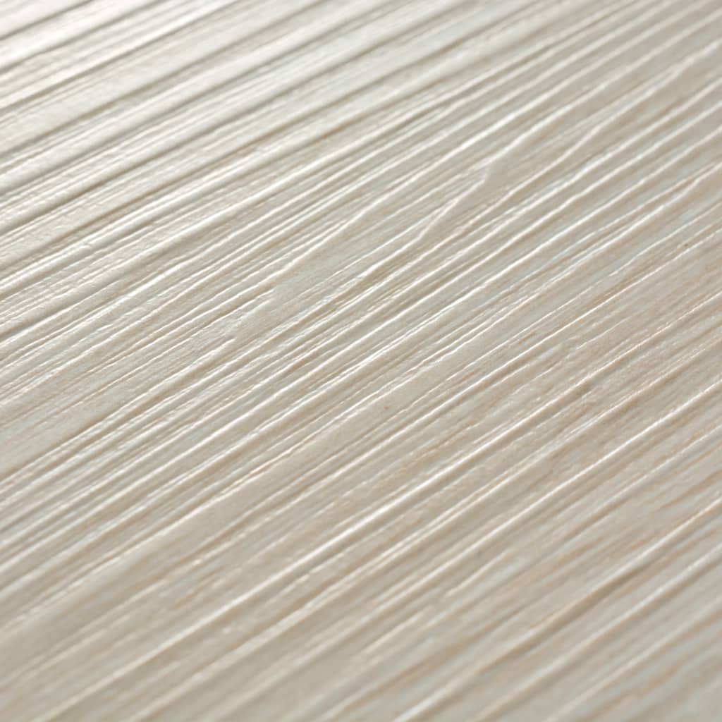 vidaXL Planche de plancher PVC autoadhésif 5,21 m² 2 mm Blanc chêne