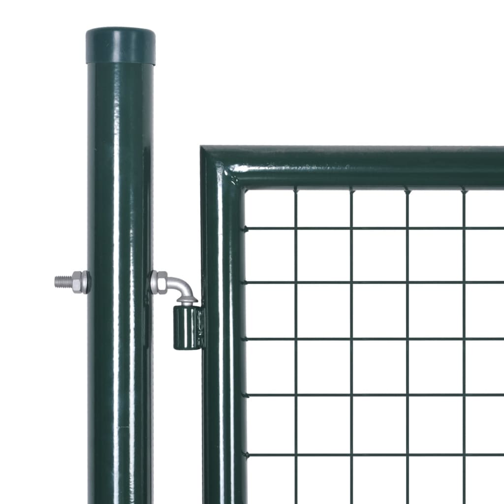 vidaXL Portail de clôture Acier 306x150 cm Vert