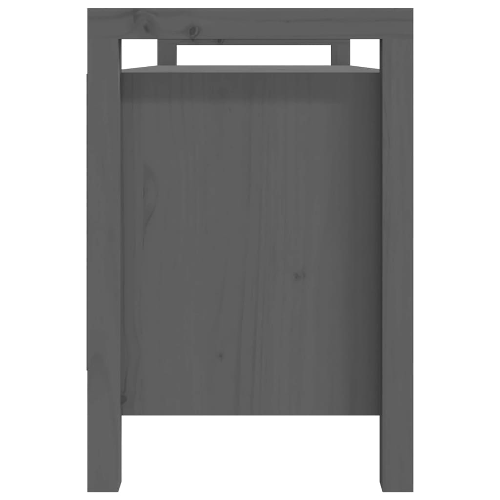 vidaXL Banc d'entrée Gris 110x40x60 cm Bois de pin massif