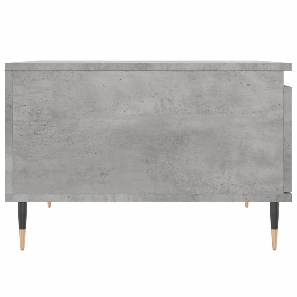 vidaXL Table basse gris béton 55x55x36,5 cm bois d'ingénierie