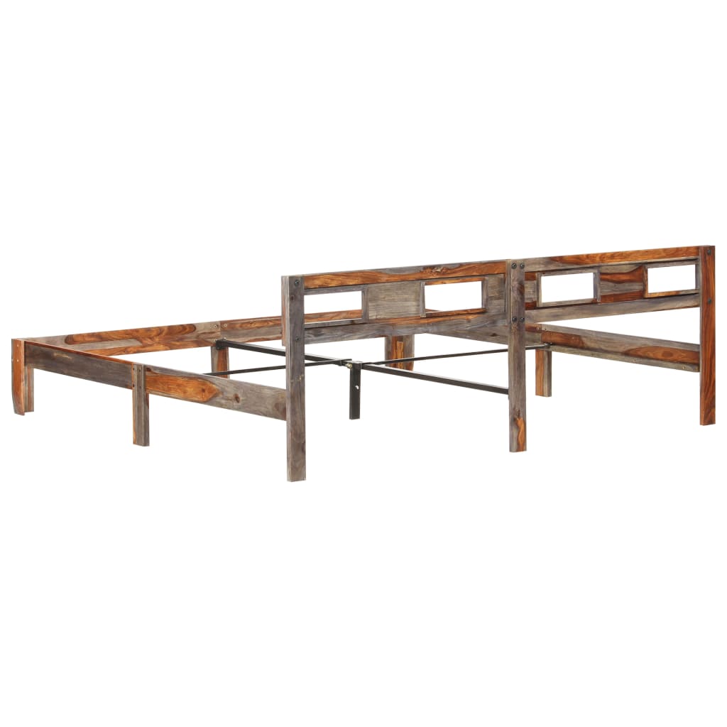 vidaXL Cadre de lit sans matelas bois massif 200x200 cm