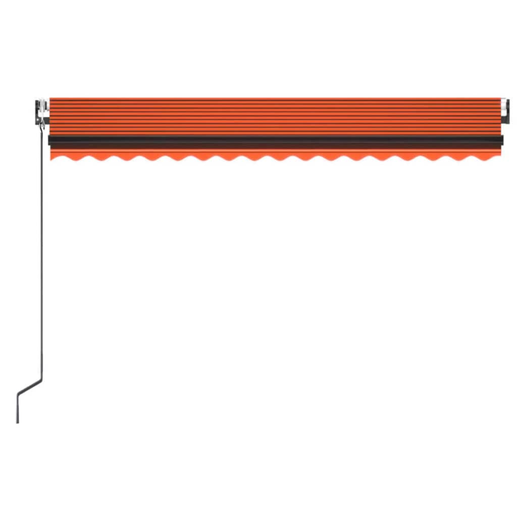 vidaXL Auvent rétractable automatique 450x350 cm Orange et marron