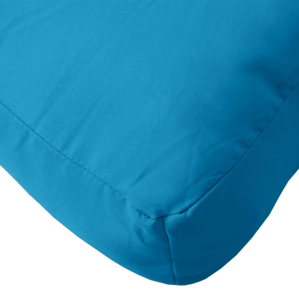 vidaXL Coussin de palette bleu 80x40x12 cm tissu