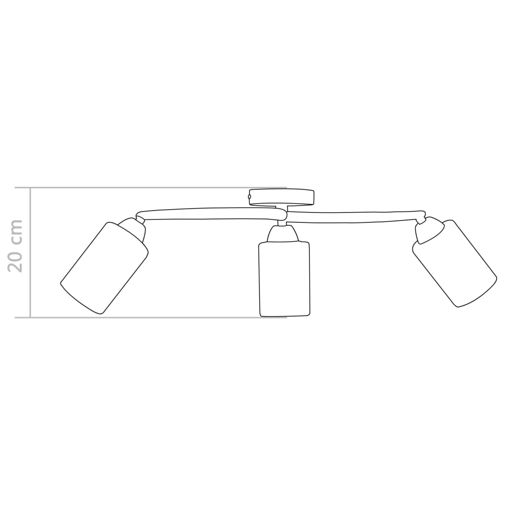 vidaXL Plafonnier avec abat-jour en verre 3 ampoules E14 Blanc Cône