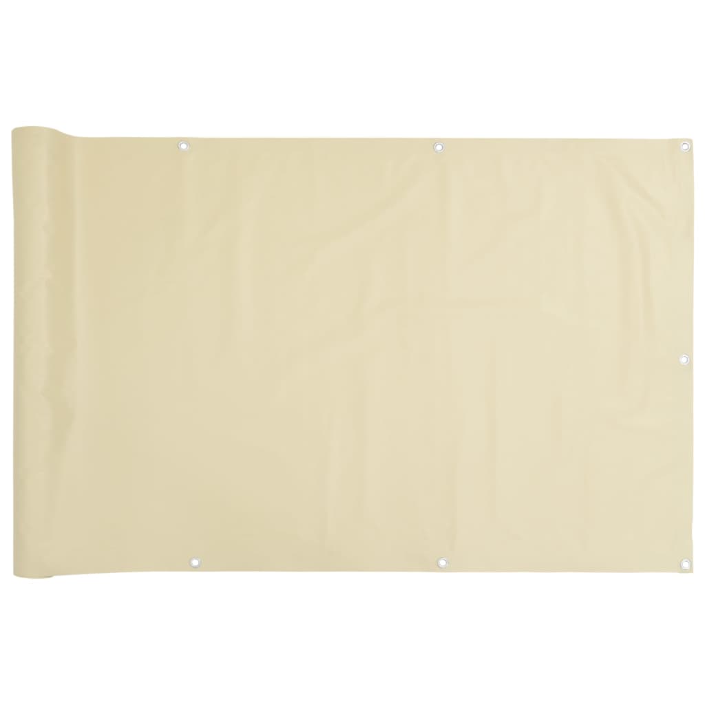 vidaXL Écran d'intimité de balcon crème 1000x120 cm PVC