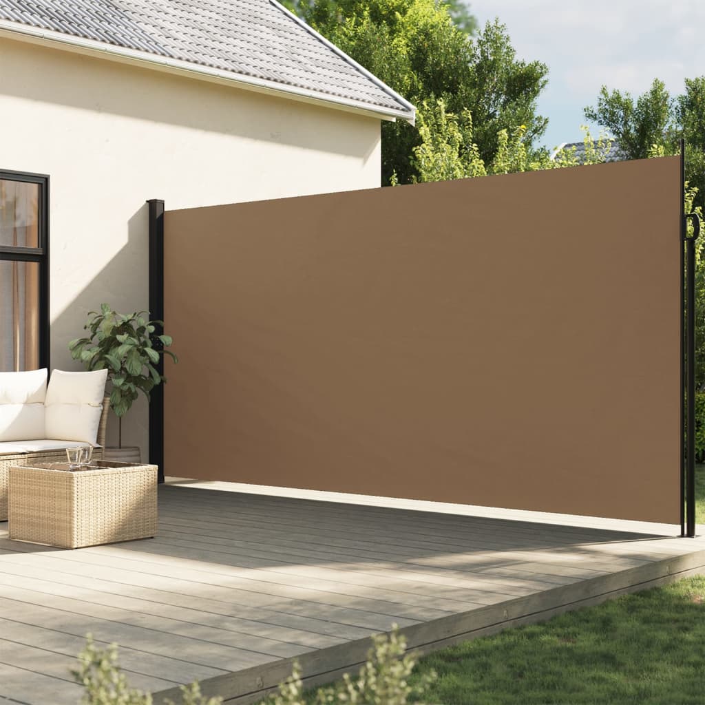 vidaXL Auvent latéral rétractable taupe 220x500 cm