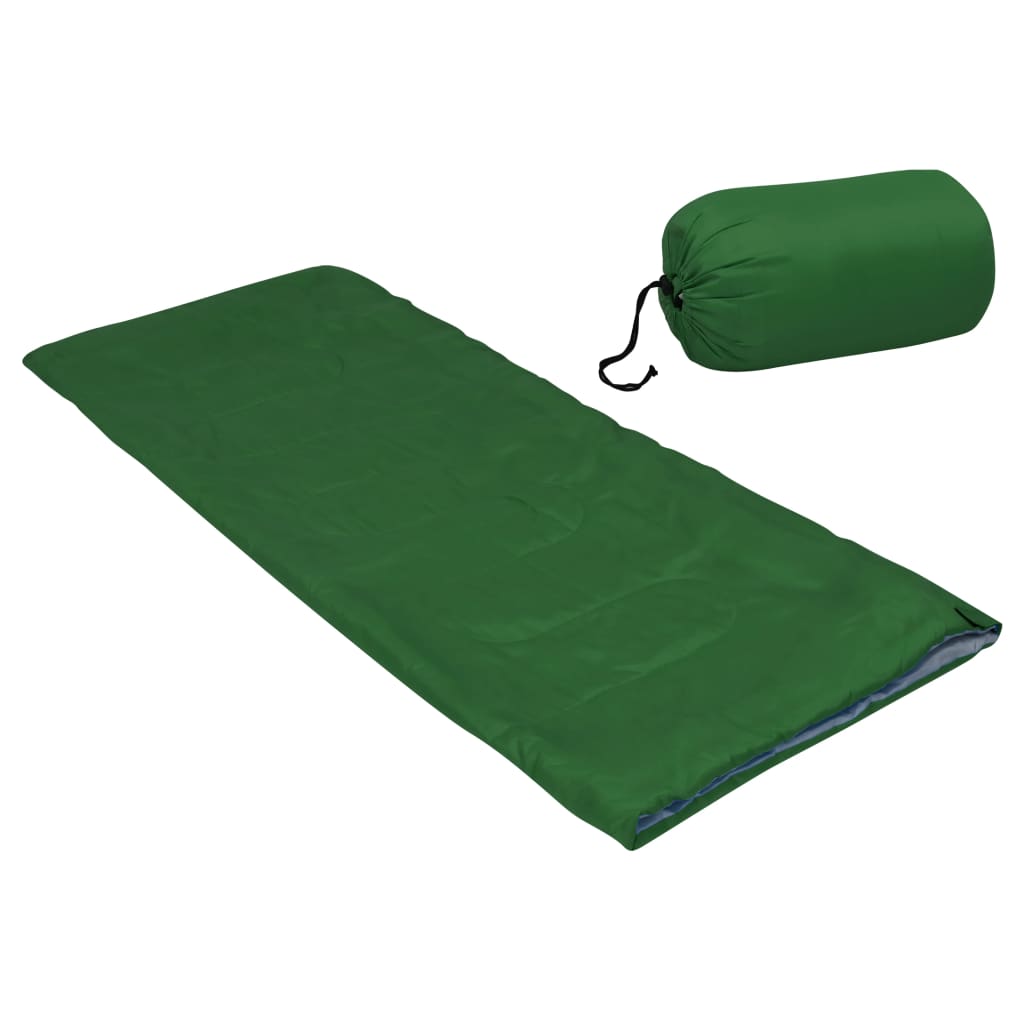 vidaXL Sac de couchage léger enveloppe pour enfants Vert 670 g 15°C