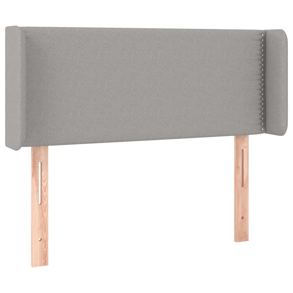 vidaXL Tête de lit à LED Gris clair 93x16x78/88 cm Tissu