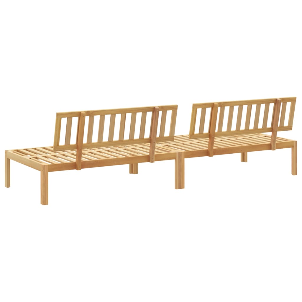 vidaXL Canapés centraux palette de jardin 2 pcs bois massif d'acacia