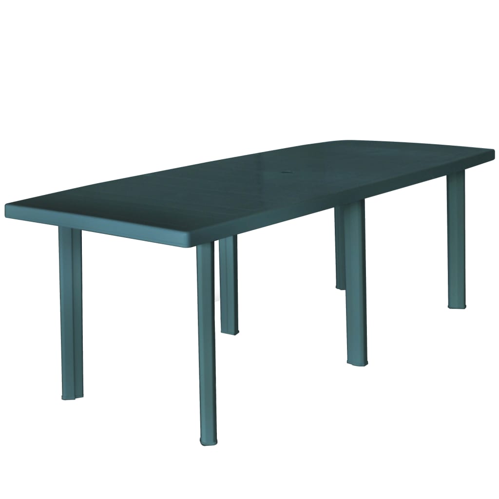 vidaXL Table de jardin Vert 210 x 96 x 72 cm Plastique