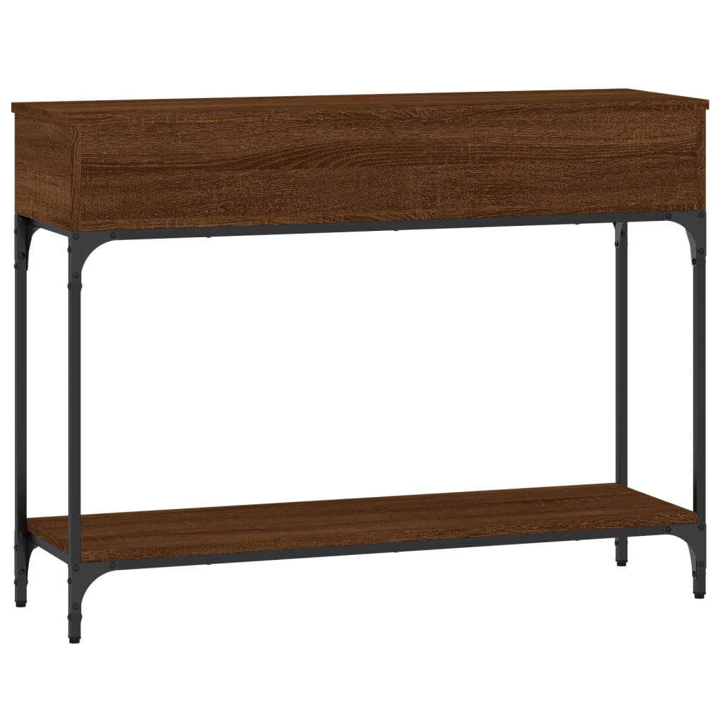 vidaXL Table console chêne marron 100x30,5x75 cm bois d'ingénierie