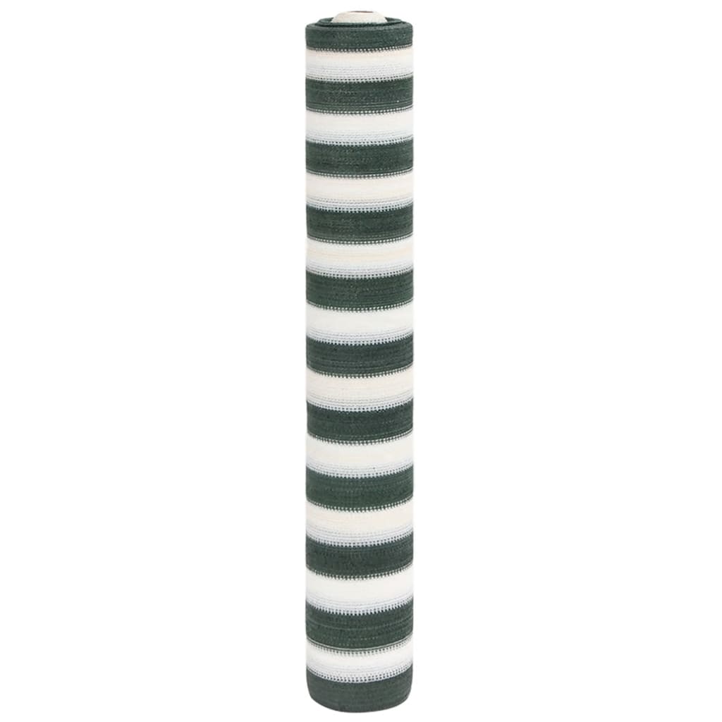 vidaXL Filet brise-vue vert et blanc 1,5x25 m PEHD 195 g/m²