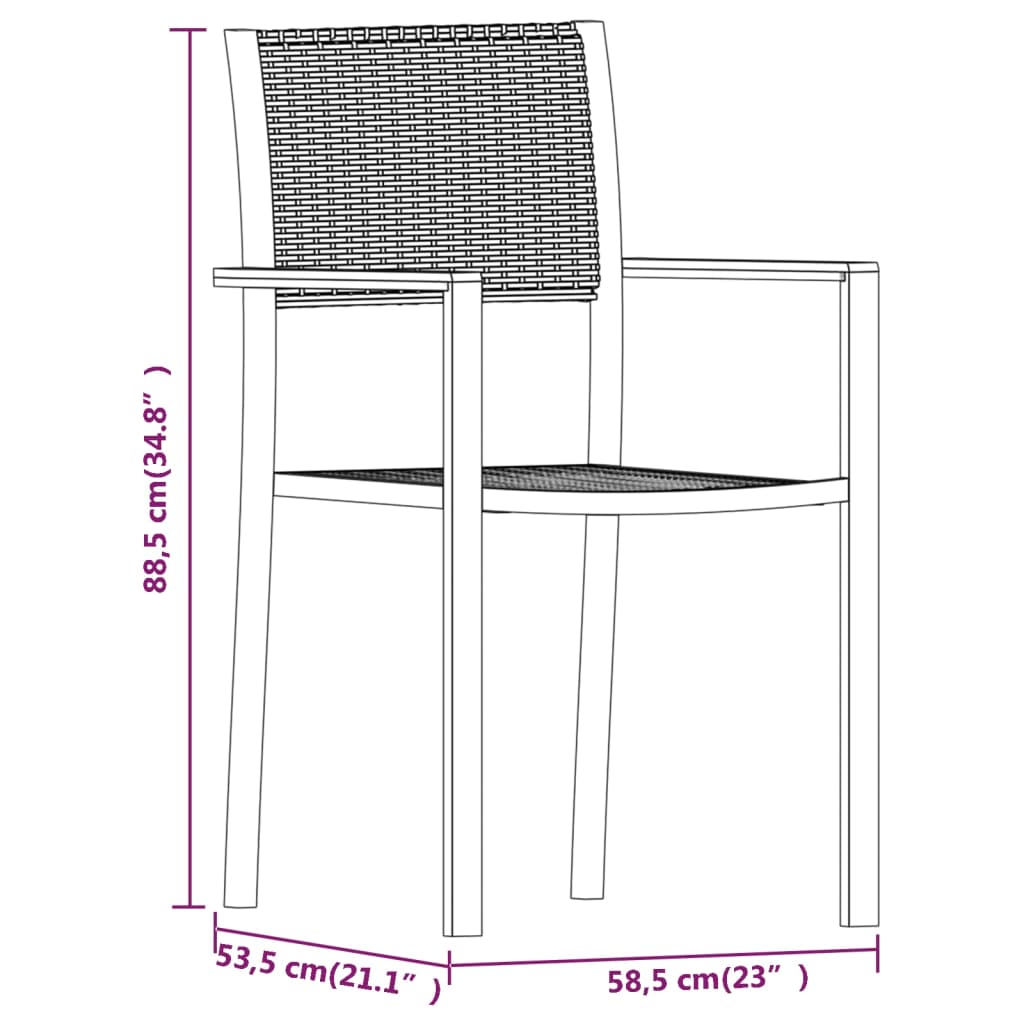 vidaXL Ensemble à manger de jardin 9 pcs Blanc