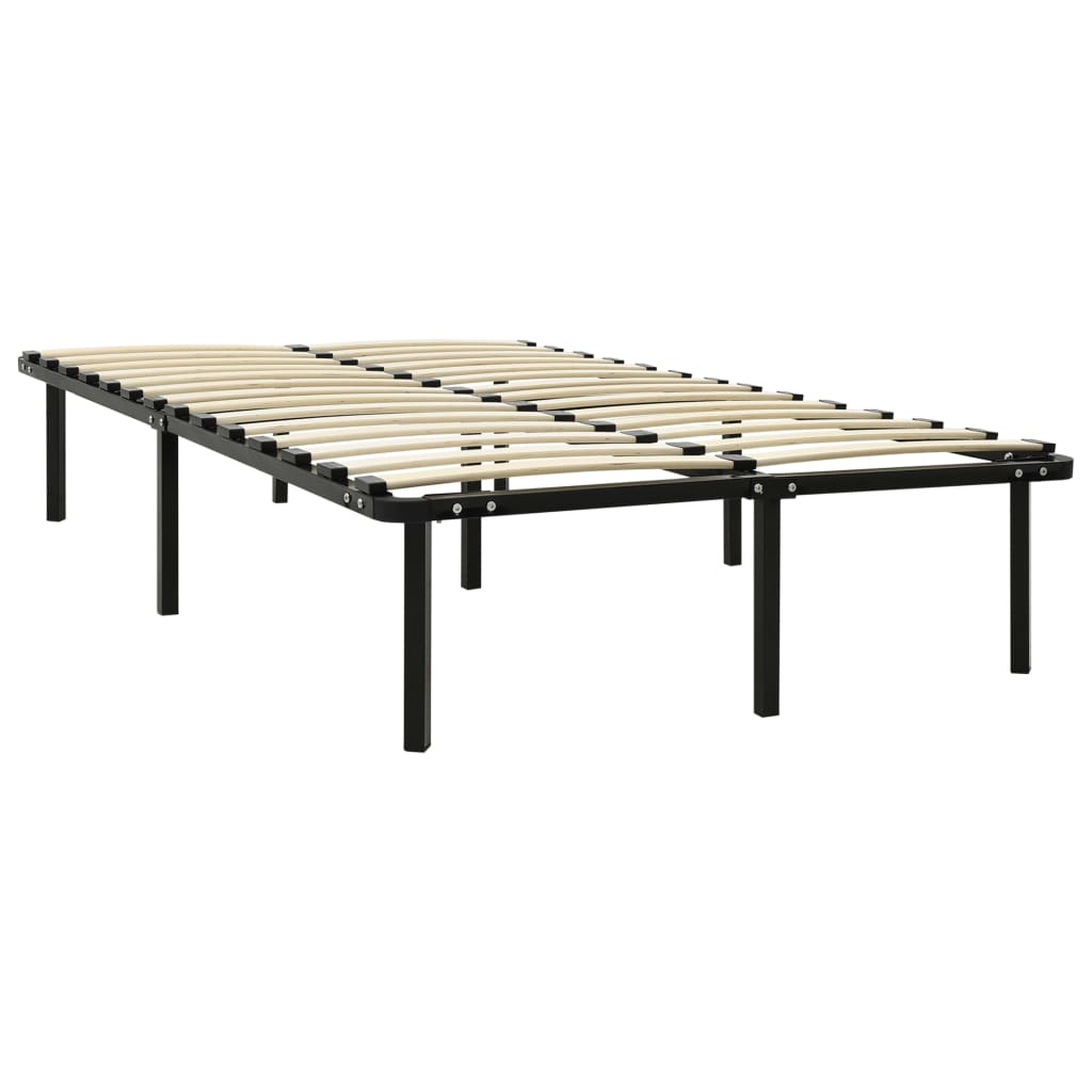 vidaXL Cadre de lit sans matelas noir métal 120x200 cm