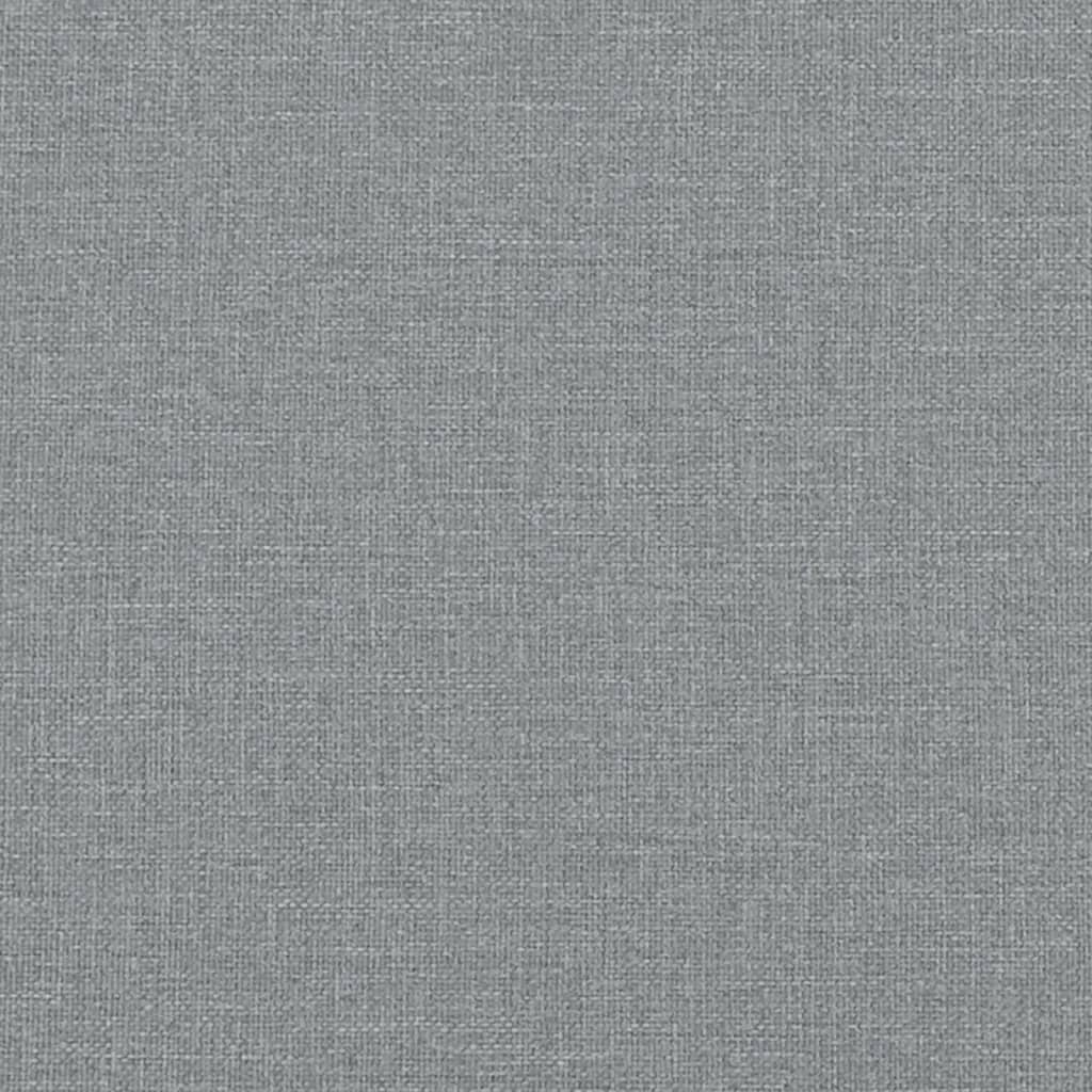 vidaXL Canapé à 3 places avec repose-pieds Gris clair 180 cm Tissu