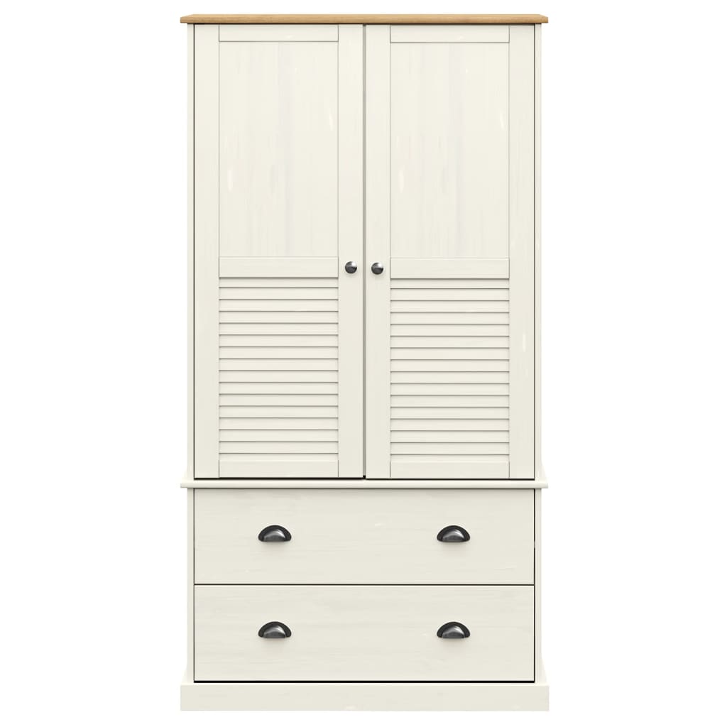 vidaXL Garde-robe VIGO blanc 90x55x176 cm bois massif de pin