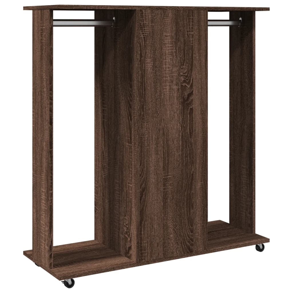 vidaXL Garde-robe avec roues chêne marron 102x38x110cm bois ingénierie