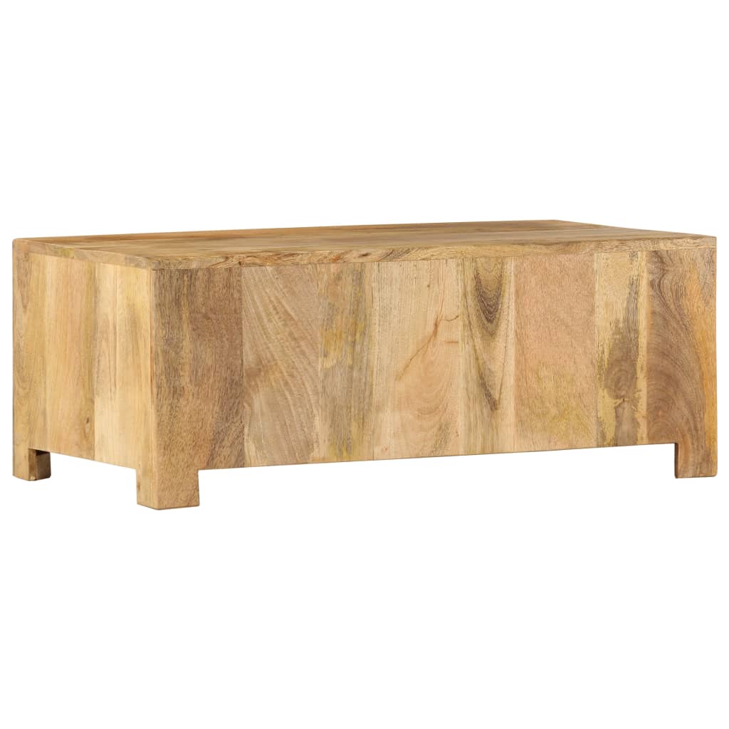 vidaXL Table basse avec 4 tiroirs 90x50x35 cm Bois solide de manguier