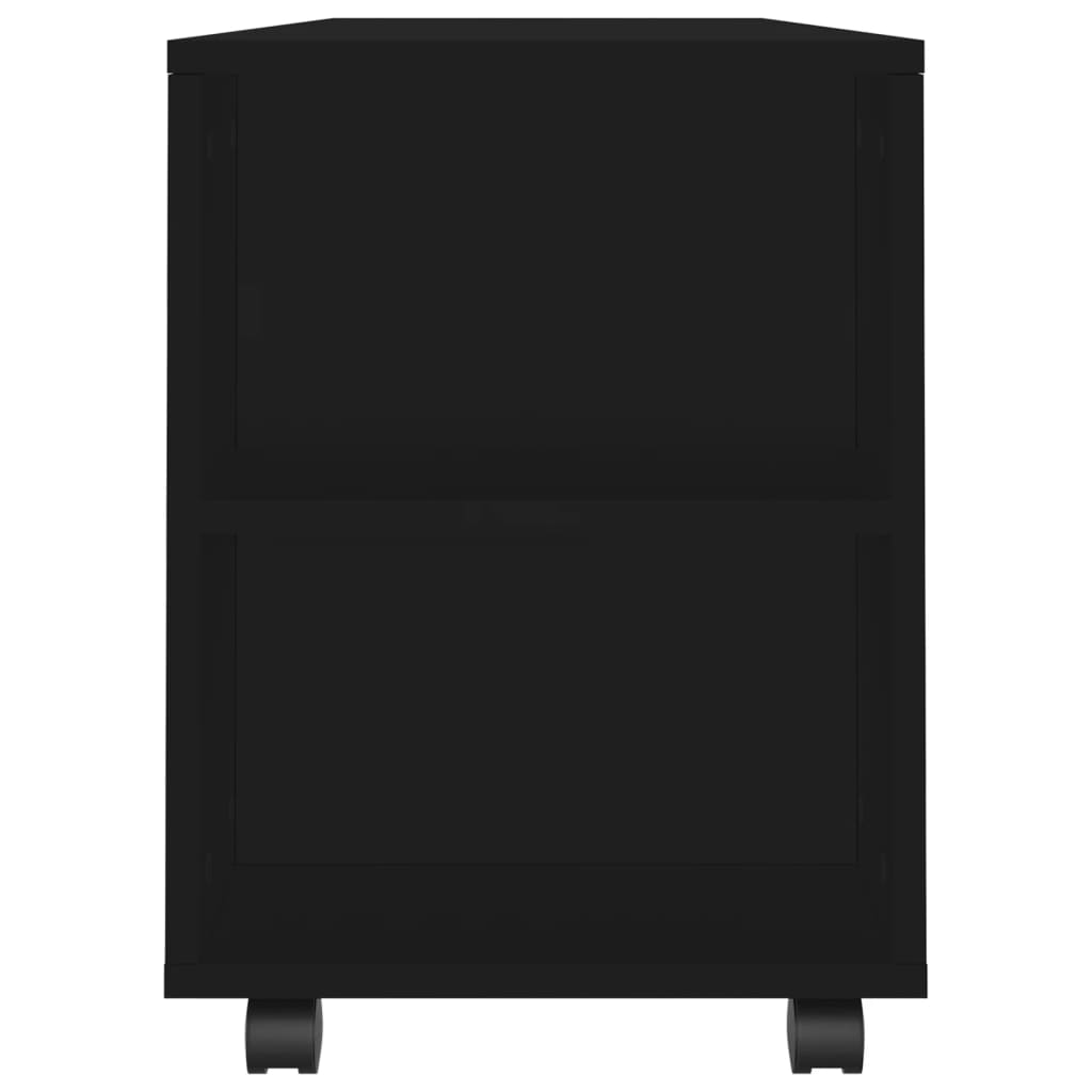 vidaXL Meuble TV noir 102x34,5x43 cm bois d'ingénierie